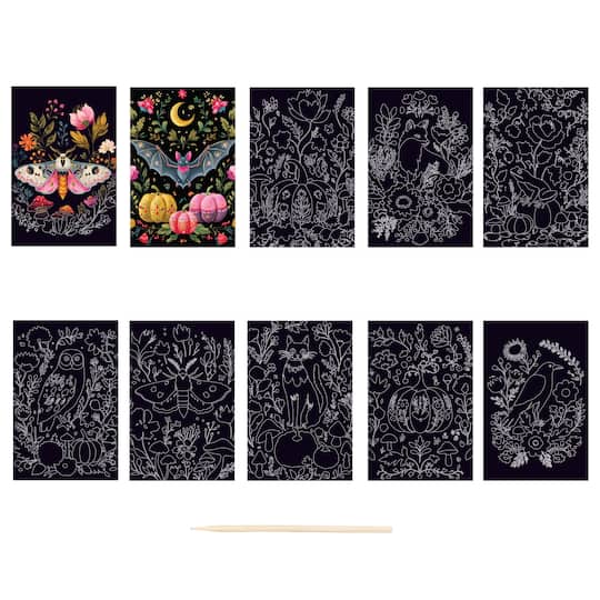 Brea Reese® Mini Pink Creatures Scratch Art Paper Pad